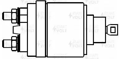 Втягивающее реле для а/м ВАЗ 2101-07/2121-21214/2123 (тип БАТЭ) "STARTVOLT" VSR 0104 START VOLT