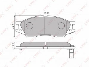 Колодки тормозные дисковые передние BD-3409 LYNXAUTO