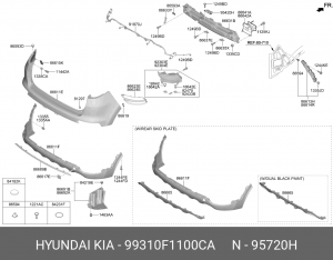 Датчик парковки KIA Sportage (15-) OE 99310F1100CA HYUNDAI KIA