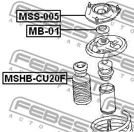 Пыльник амортизатора передний MITSUBISHI LANCER CS 2000-2009 MSHB-CU20F MSHBCU20F FEBEST