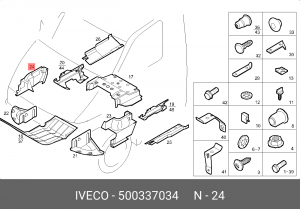 подкрылок передний! правый\IVECO 500337034 IVECO