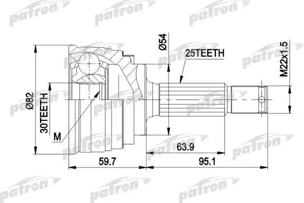 ШРУС наружный MITSUBISHI Galant комплект PATRON PCV1329 PATRON