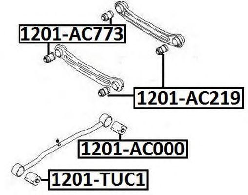 САЙЛЕНБЛОК ЗАДНЕЙ ПРОДОЛЬНОЙ ТЯГИ ЗАДНИЙ HYUNDAI/KIA 1201AC000 1201-AC000 ASVA