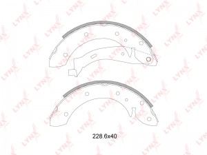 колодки барабанные!\ Citroen Berlingo, Peugeot Partner all 96> BS-2200 LYNXAUTO