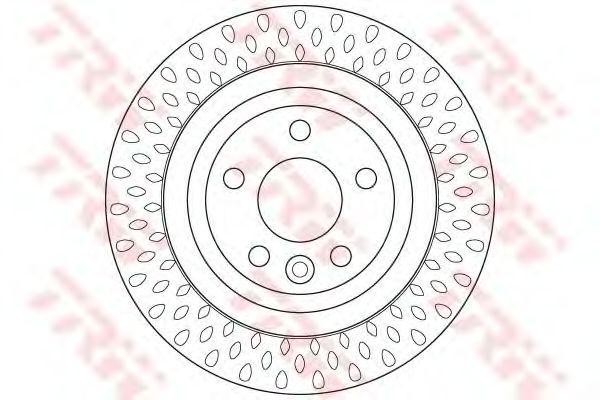 Диск тормозной задний VOLVO S60 II, S80 II DF6387 DF6387 TRW