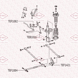 Сайлентблок заднего продольного рычага TOYOTA Camry 01- TEF1884 TEF1884 TATSUMI