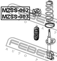 Опора заднего амортизатора правая MZSS-003 FEBEST