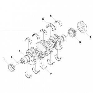 Вкладыши Валдай-ПАЗ дв.Cummins ISF 3,8 кор. (комплект) (4+5+1 упорный) (4948504/ 0027 HAFFEN