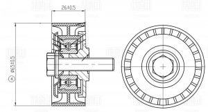 Ролик привод. ремня Chery Tiggo FL (13-) 1.5i/1.6i (опор.) верх. (CM 5921) CM 5921 TRIALLI
