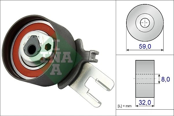 Ролик натяжной ГРМ VOLVO S60 I-II, S80 I-II, XC90 531085910 531 0859 10 INA