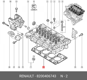 Прокладка головки блока RENAULT Master OE 8200406743 RENAULT