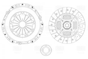 Сцепление в сборе Hyundai Matrix (01-) 1.6i (с мех. муфт) (FR 0833) FR 0833 TRIALLI