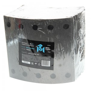 Накладка тормозной колодки BPW SAF (420x200) стандарт 80 отв. 8x15 / 93251 (8шт. 350-33-042 MEGA POWER