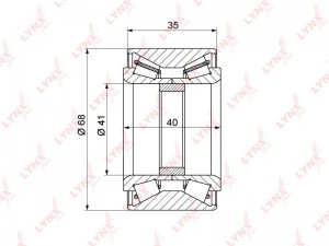 Подшипник ступицы передний (40/35x41x68) подходит для SUZUKI Grand Vitara I 1.6- WB-1402 LYNXAUTO
