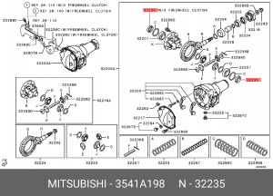 Сальник переднего дифференциала MITSUBISHI /35x65x14x24mm 3541A198 3541A198 MITSUBISHI