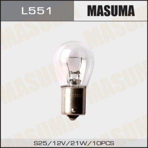 лампа! (P21W) 12V BA15s стоп/поворот\ L551 MASUMA
