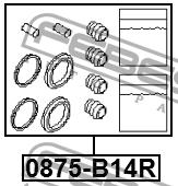 Ремкомплект задн суппорта 0875-B14R 0875-B14R FEBEST