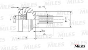ШРУС наружный NISSAN MICRA 1.5 03 (GSP 841047) GA20308 GA20308 MILES