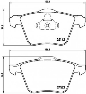 Колодки тормозные P24077 P24077 BREMBO