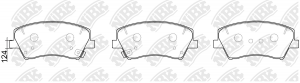Колодки тормозные HYUNDAI Elantra (15-) передние (4шт.) NIBK PN0772 NIBK