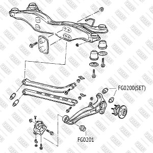 Сайлентблок рычага задней подвески OPEL Vectra B 96- FG0201 FG0201 FIXAR