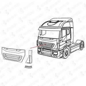 накладка кабины!левая \IVECO STRALIS AT-AD 530163 COVIND