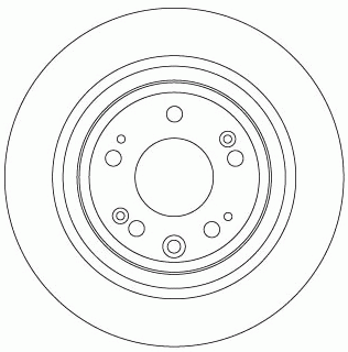 Диск тормозной HONDA Accord (08-12) задний (1шт.) TRW DF6678 TRW