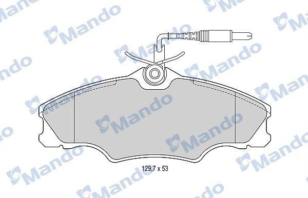 Колодки тормозные PEUGEOT 406 (95-04) передние (4шт.) MANDO MBF016011 MANDO