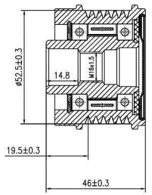 Шкив с обгонной муфтой генер. для а/м Mercedes-Benz E W213 (16-) 2.0T (52,5*46)  SGP 1515 START VOLT