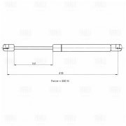 Упор газовый (амортизатор) Renault Megane II (02-) (крышки багажника) (GS 0909) GS0909 TRIALLI