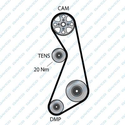 ремень ГРМ! 124x180H\ Audi 80/100/A6 2.0 8V 88-97, VW Passat/Sharan/T4 2.0 8V 90 94723 DAYCO