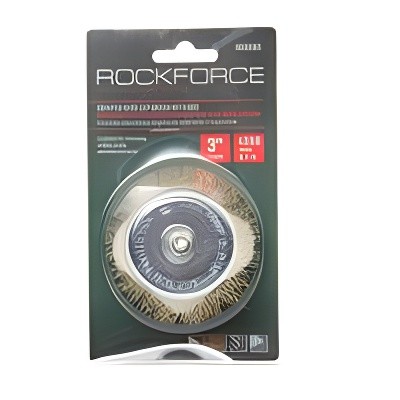 Кордщетка для дрели "чашка" 75мм витая латунь в блистере ROCKFORCE RFBCR003 ROCK FORCE