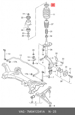 SHARAN (1995-1999) 7M0 412 341 A VAG