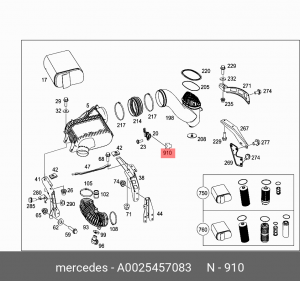 A0025457083 Колпачёк Mercedes-Benz A 002 545 70 83 MERCEDES BENZ