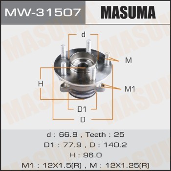 Ступица MITSUBISHI Outlander (12-) задняя с подшипником MASUMA MW31507 MASUMA