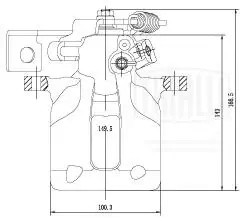 Суппорт торм. Toyota Corolla E150 (06-)/Auris (06-) зад. прав. d=36мм (CF 001921 CF001921 TRIALLI