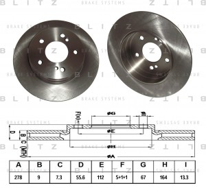 MB W202/210/R170 278x9x5 BS0111 BLITZ