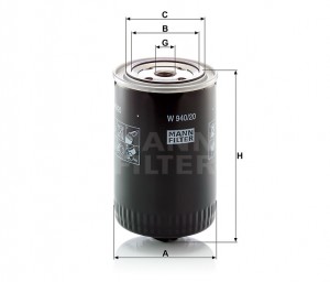 Фильтр масляный W940/20 W 940-20 MANN FILTER