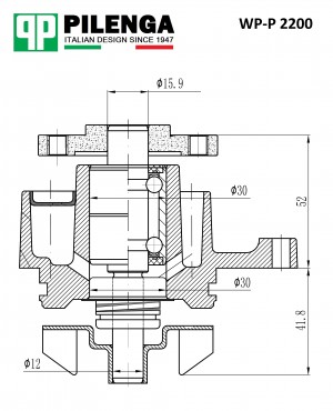 Помпа системы охлаждения FORD, MAZDA, VOLVO 1.8-2.0 WP-P2200 WPP2200 PILENGA