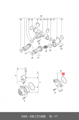 Сальник 04L121688 04L 121 688 VAG