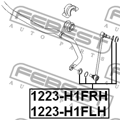 Тяга стабилизатора передн правая HYUNDAI H-1/STAREX (TQ) 2007- 1223-H1FRH 1223-H1FRH FEBEST