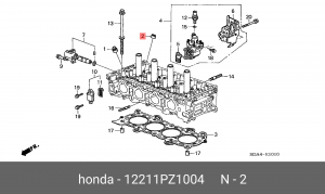 Колпачок HONDA Accord (92-08) маслоотражательный клапана выпускного OE 12211-PZ1-004 HONDA