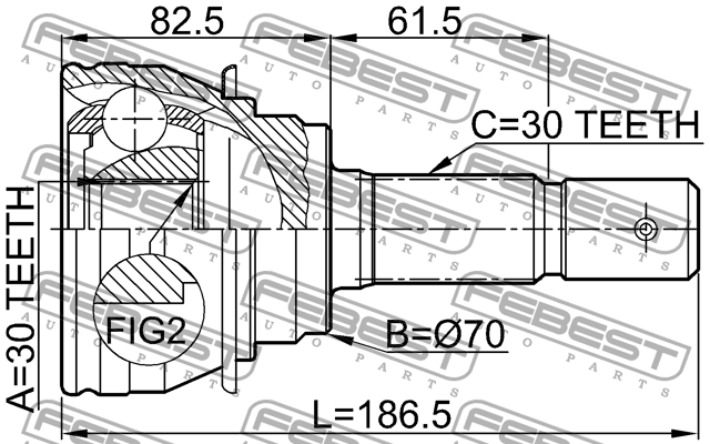 ШРУС 0110-067 0110-067 FEBEST