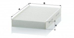 Фильтр воздушный салона RENAULT Fluence (10-) NISSAN Juke (11-) MANN CU1629 MANN FILTER