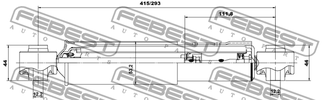 Амортизатор задний TOYOTA RAV4 05-12 01650975R 01650975R FEBEST