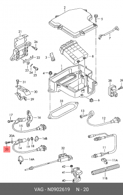 VW/AUDI M6X20 N 090 261 9 VAG