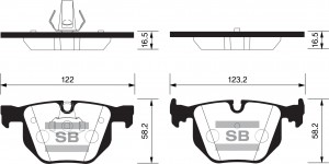 Колодки тормозные BMW E65/E66 3.0-4.0 01- задние SP2165 SP2165 SANGSIN