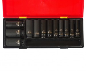 Набор головок торцевых 1/2" 12-ти гранных 10-32мм глубоких ударных 12 предметов  JTC-K4122 JTC TOOLS