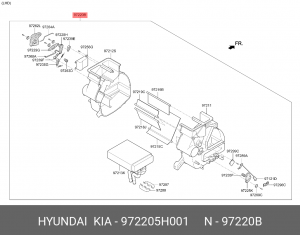 Отопитель HYUNDAI HD65,72,78 салона в сборе OE 972205H001 HYUNDAI KIA