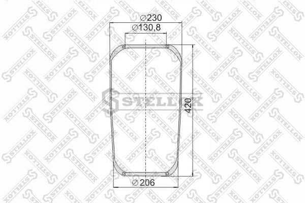пневмоподушка !цил 420-230-130.8\MAN 90-08840-SX STELLOX